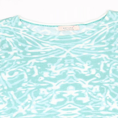 Womens UK Size 10 Per Una Green Basic T-Shirt