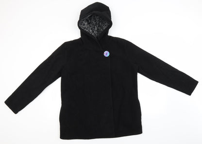 Au Lieu Womens Black   Overcoat Coat Size M
