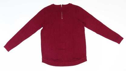 Womens UK Size 12 M&Co Pink Pullover Jumper