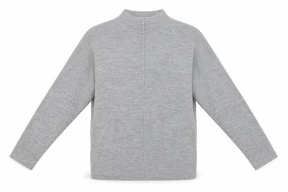 Front view of Marks & Spencer women’s grey high neck jumper, size M