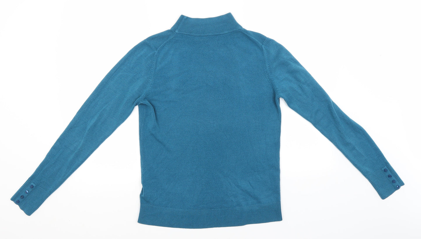 Womens UK Size 12 Marks and Spencer Blue Pullover Jumper
