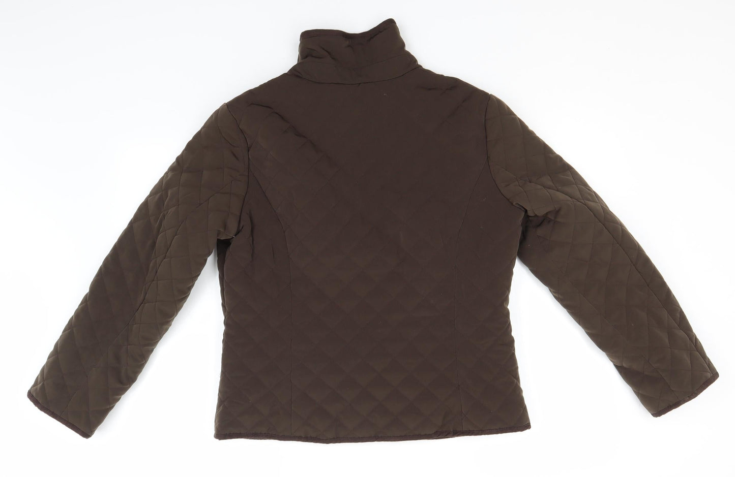 Alex & Co Womens Brown Argyle/Diamond  Jacket  Size 14