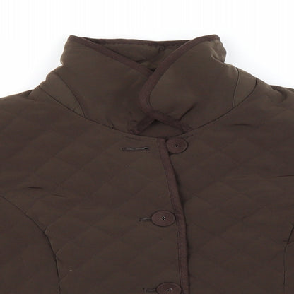 Alex & Co Womens Brown Argyle/Diamond  Jacket  Size 14