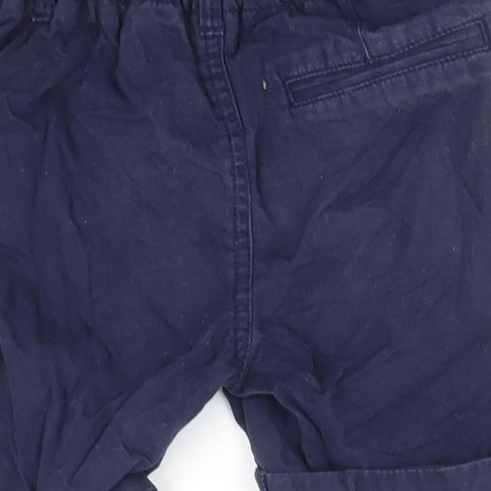 BHS Boys Blue  Cotton Cargo Shorts Size 3-4 Years  Regular