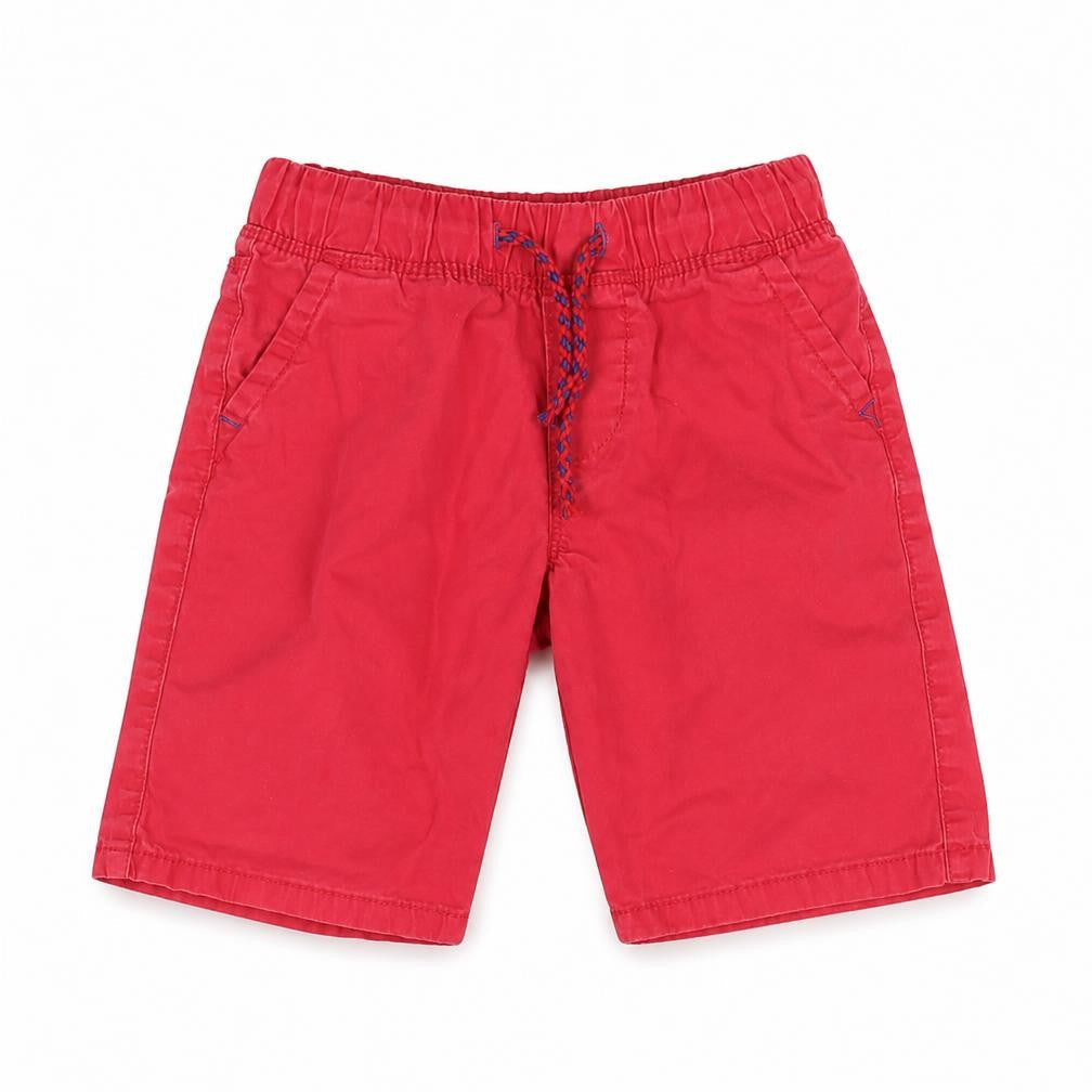 Front view of Rebel girls’ red cargo shorts, size 4-5, years regular