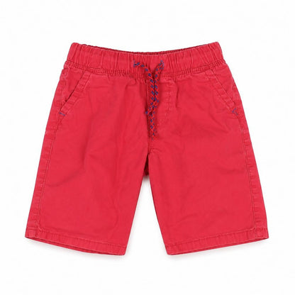Front view of Rebel girls’ red cargo shorts, size 4-5, years regular