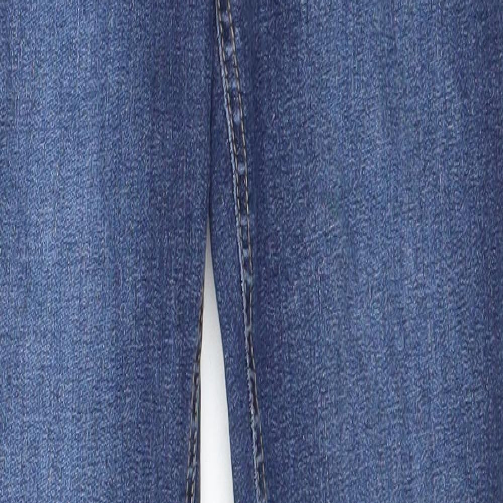 Denim & Co. Womens Blue  Cotton Straight Jeans Size 8 L27 in Regular