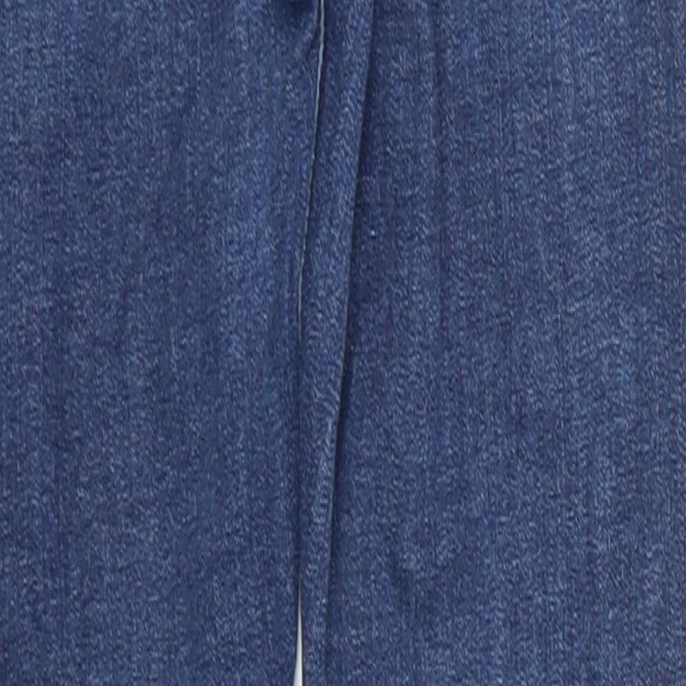 Denim & Co. Womens Blue  Cotton Straight Jeans Size 8 L27 in Regular