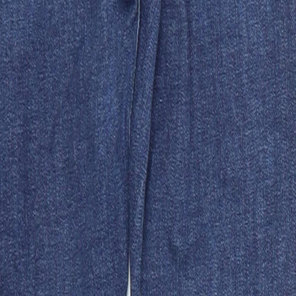 Denim & Co. Womens Blue  Cotton Straight Jeans Size 8 L27 in Regular