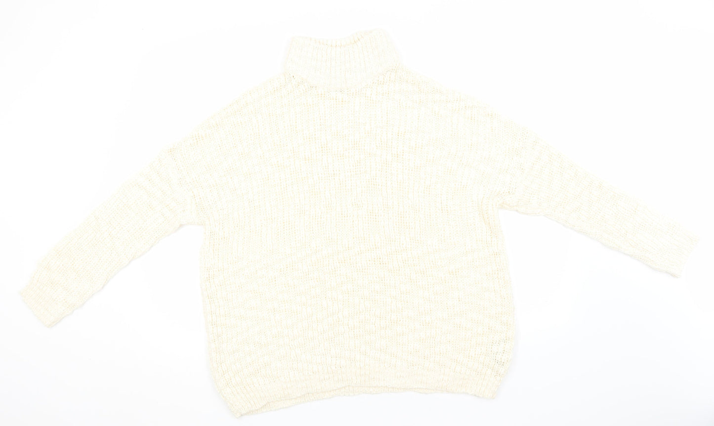 Womens UK Size M New Look Ivory Pullover Jumper
