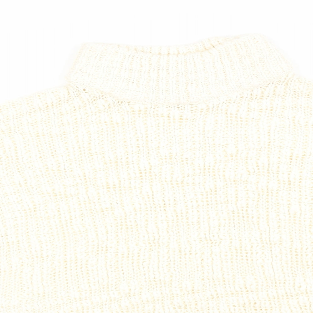 Womens UK Size M New Look Ivory Pullover Jumper
