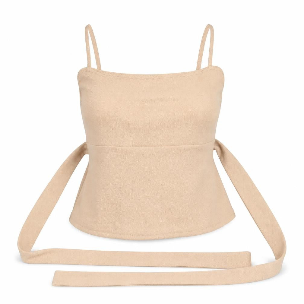 Womens UK Size 10 PRETTYLITTLETHING Beige Basic Tank