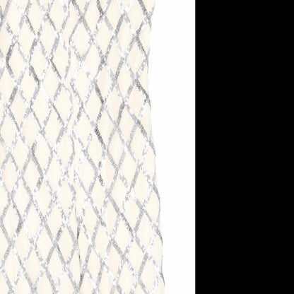 PARISIAN SIGNATURE Womens Ivory Argyle/Diamond Polyester A-Line  Size 10  Round Neck