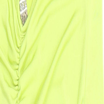 Boohoo Womens Green  Polyester Pencil Dress  Size 8  One Shoulder