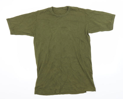 Womens UK Size  Preworn Green Basic T-Shirt