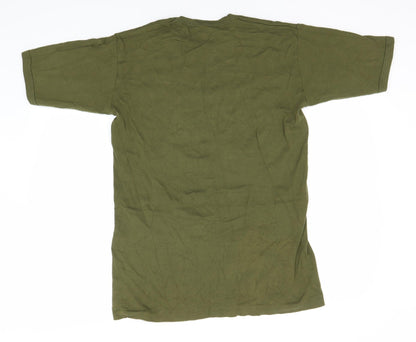 Womens UK Size  Preworn Green Basic T-Shirt