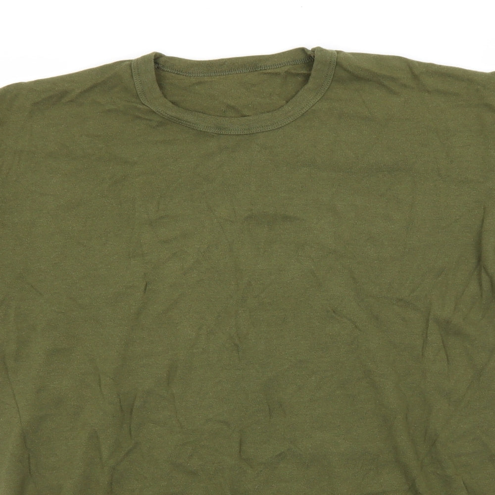 Womens UK Size  Preworn Green Basic T-Shirt