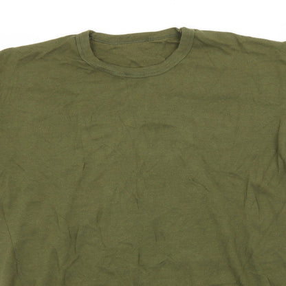 Womens UK Size  Preworn Green Basic T-Shirt