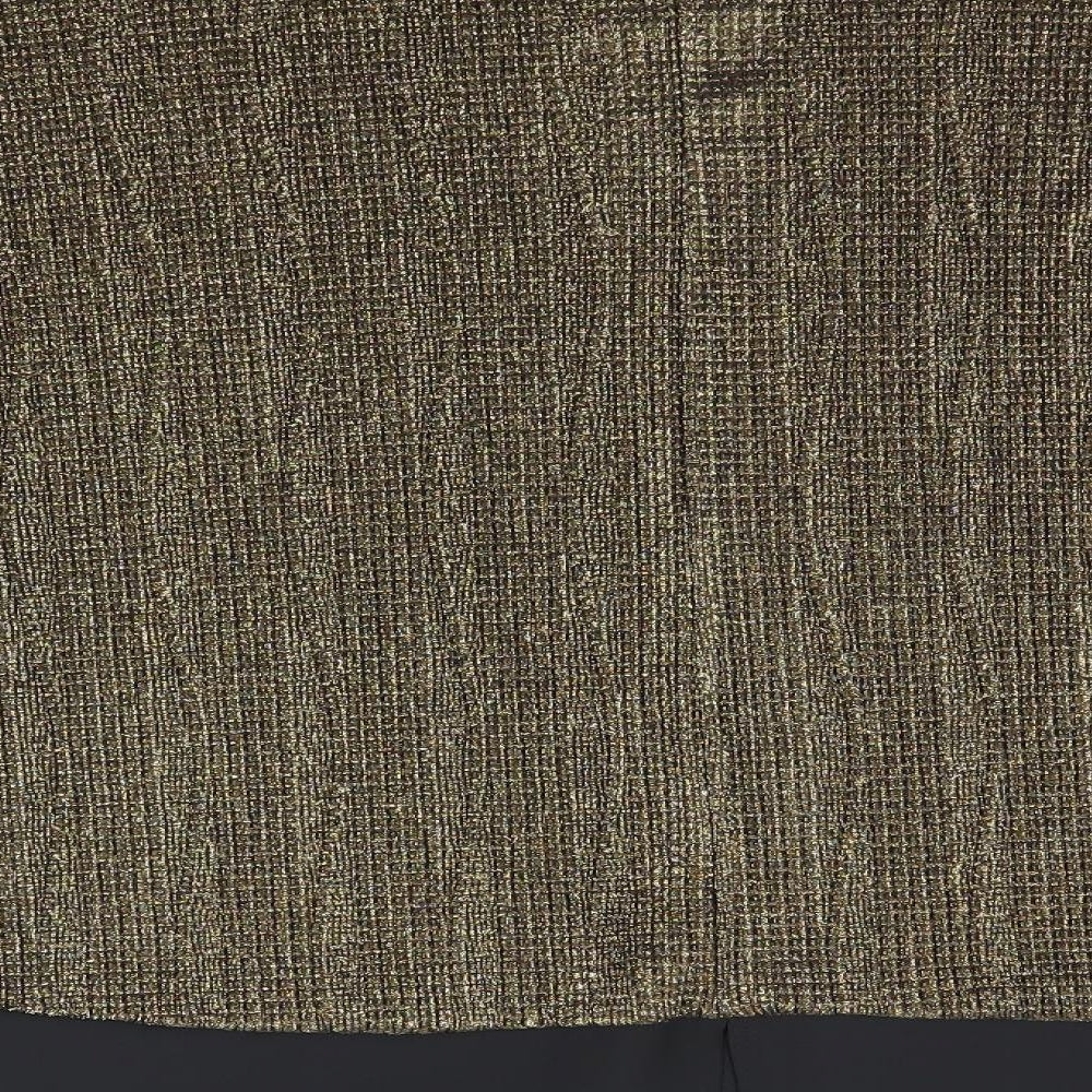 Oasis Womens Gold  Polyester Basic T-Shirt Size M Round Neck