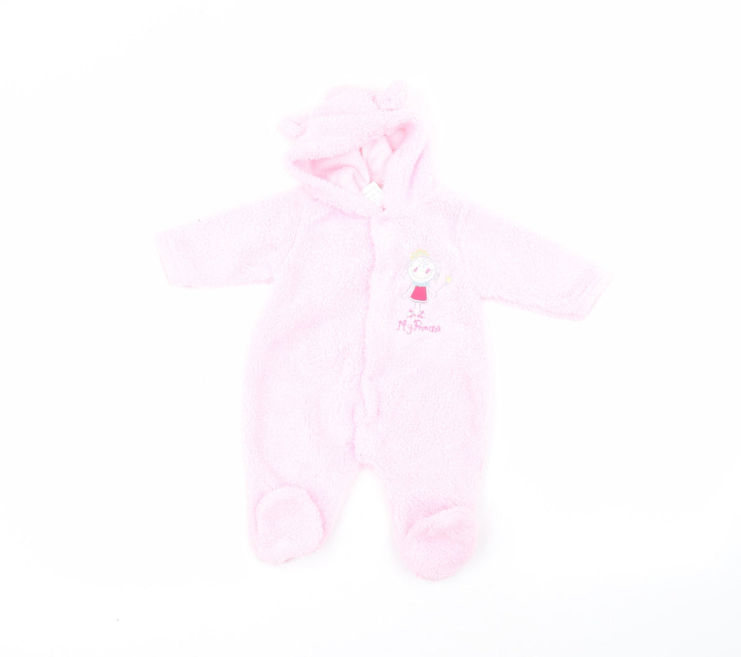 Little but Loud Baby Pink  Polyester Coverall One-Piece Size 0-3 Months