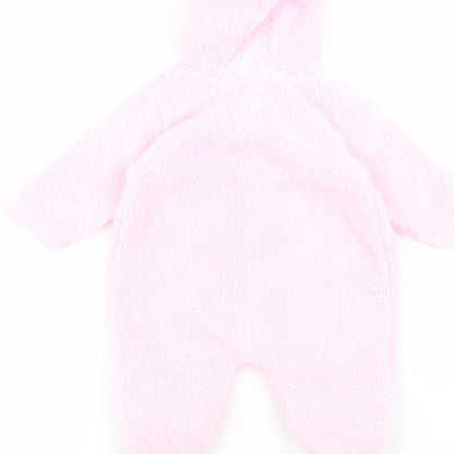Little but Loud Baby Pink  Polyester Coverall One-Piece Size 0-3 Months