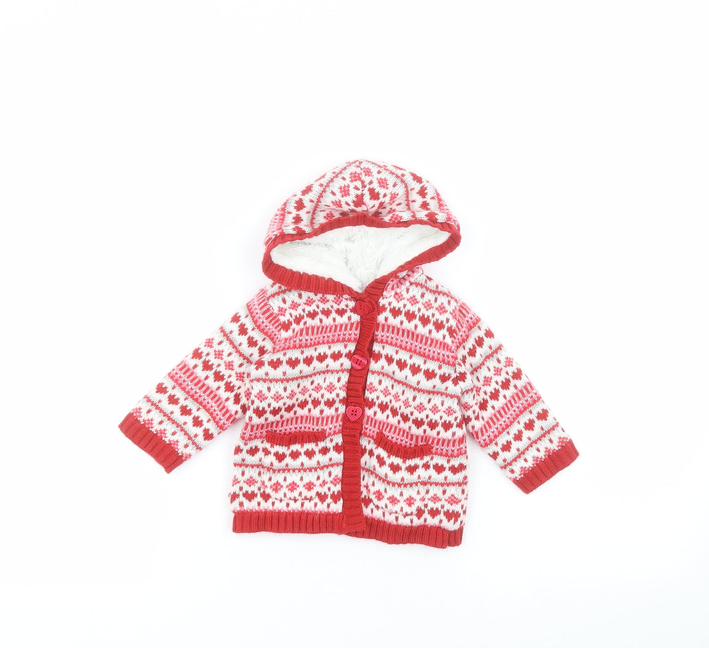 George Baby White   Parka Coat Size 0-3 Months