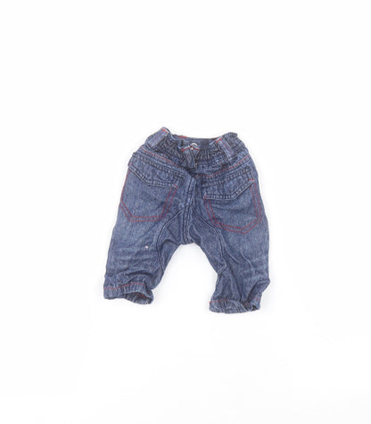 George Baby Blue  Cotton  Jeans Size 0-3 Months