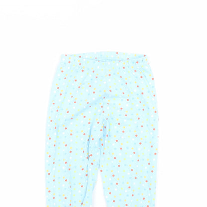 easter Girls Blue Polka Dot Cotton Sweatpants Trousers Size 3-4 Years  Regular