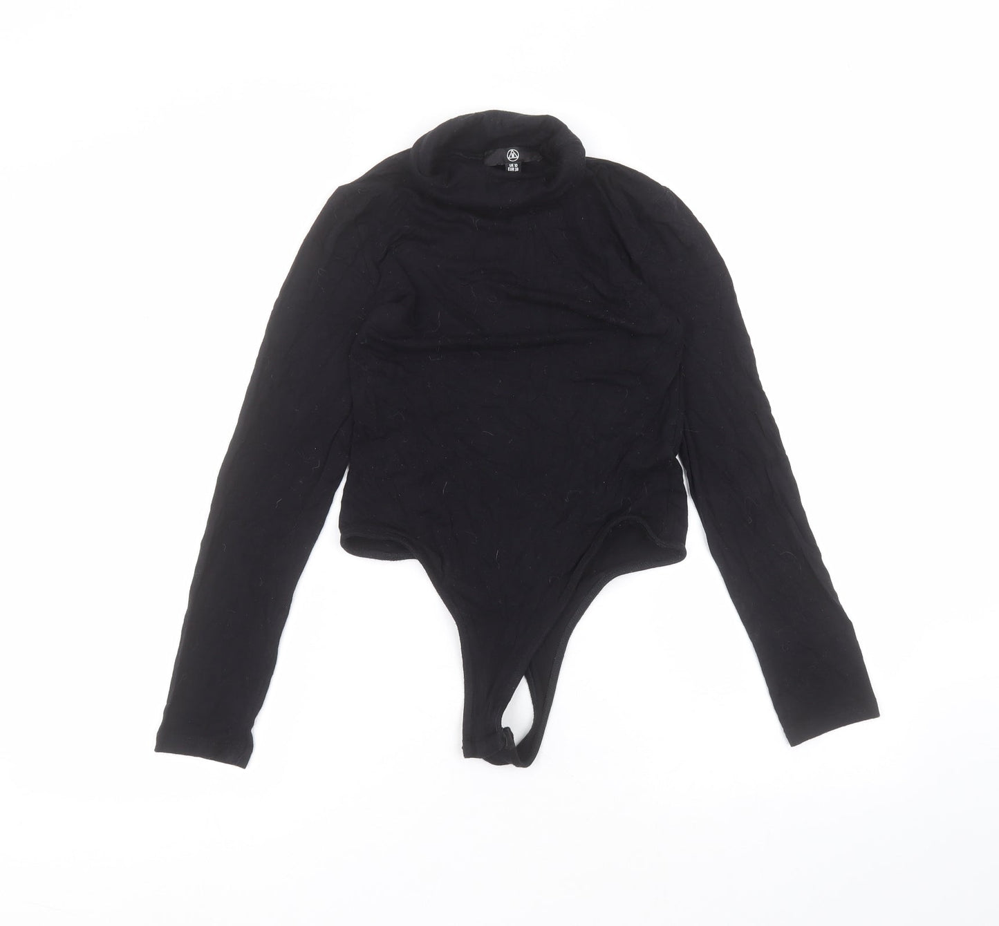 Missguided Womens Black  Viscose Bodysuit One-Piece Size 10