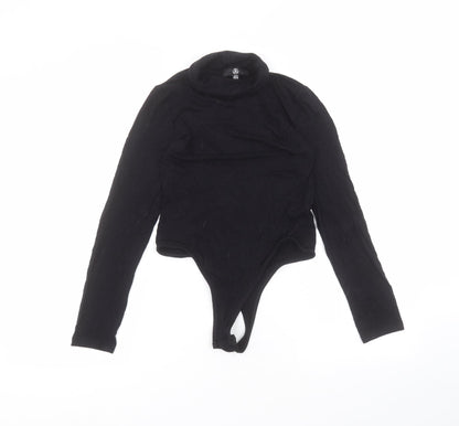 Missguided Womens Black  Viscose Bodysuit One-Piece Size 10