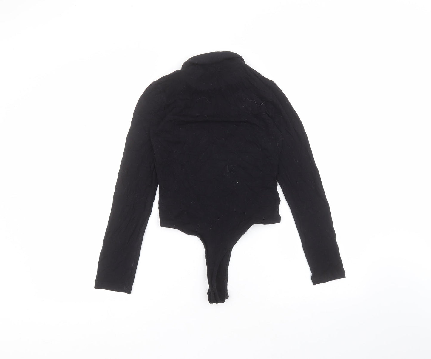 Missguided Womens Black  Viscose Bodysuit One-Piece Size 10