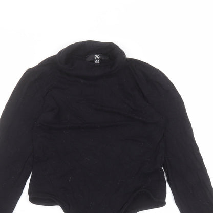 Missguided Womens Black  Viscose Bodysuit One-Piece Size 10