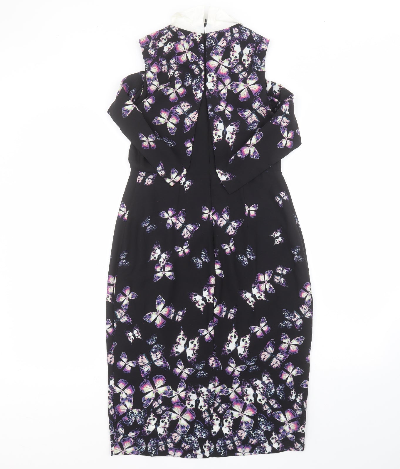 La Rochelle Womens Black  Polyester Pencil Dress  Size 8  Collared
