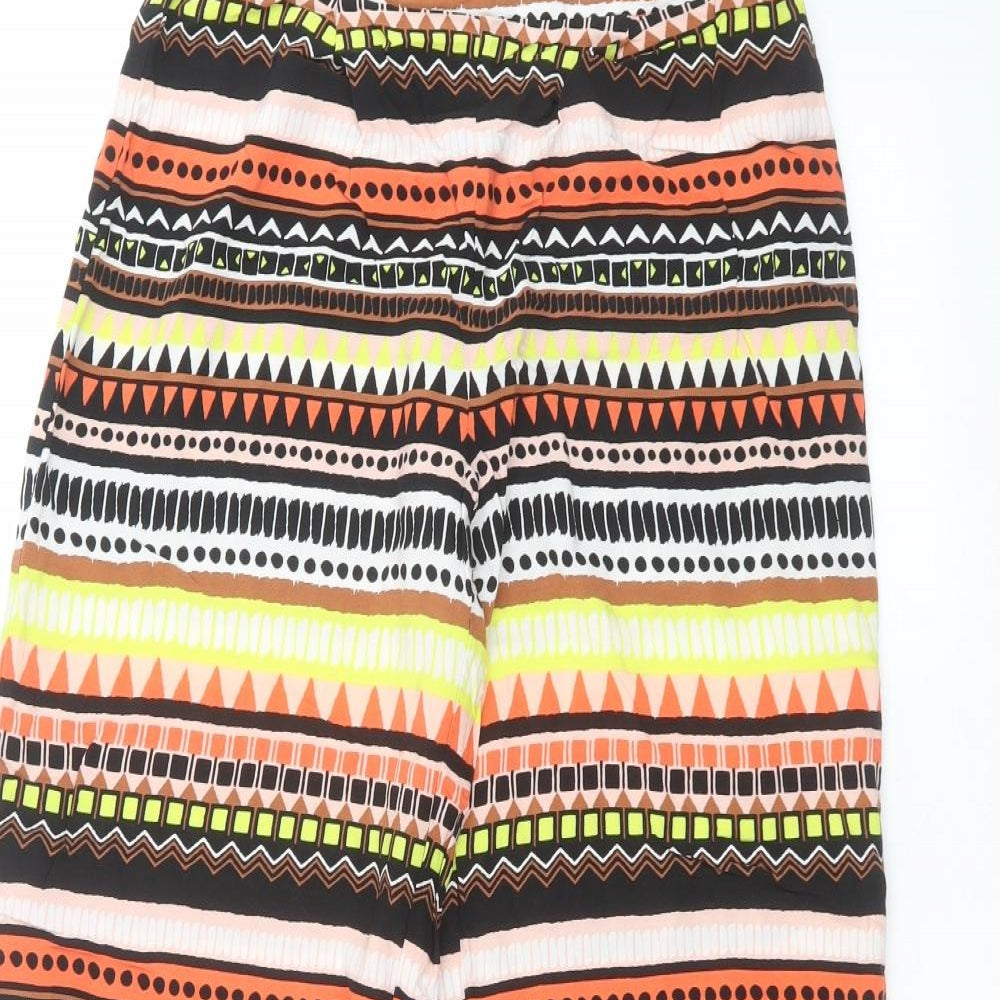 George Womens Blue Striped Viscose Trousers  Size 10 L26 in Regular