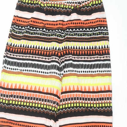 George Womens Blue Striped Viscose Trousers  Size 10 L26 in Regular