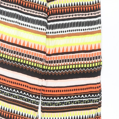 George Womens Blue Striped Viscose Trousers  Size 10 L26 in Regular