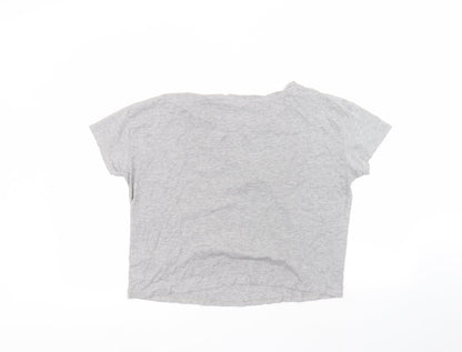 Womens UK Size M New Look Grey Basic T-Shirt