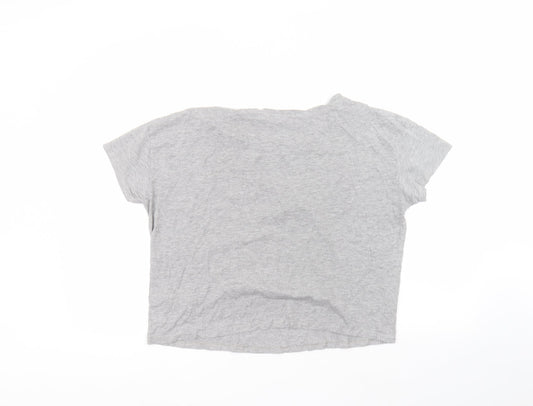 Womens UK Size M New Look Grey Basic T-Shirt