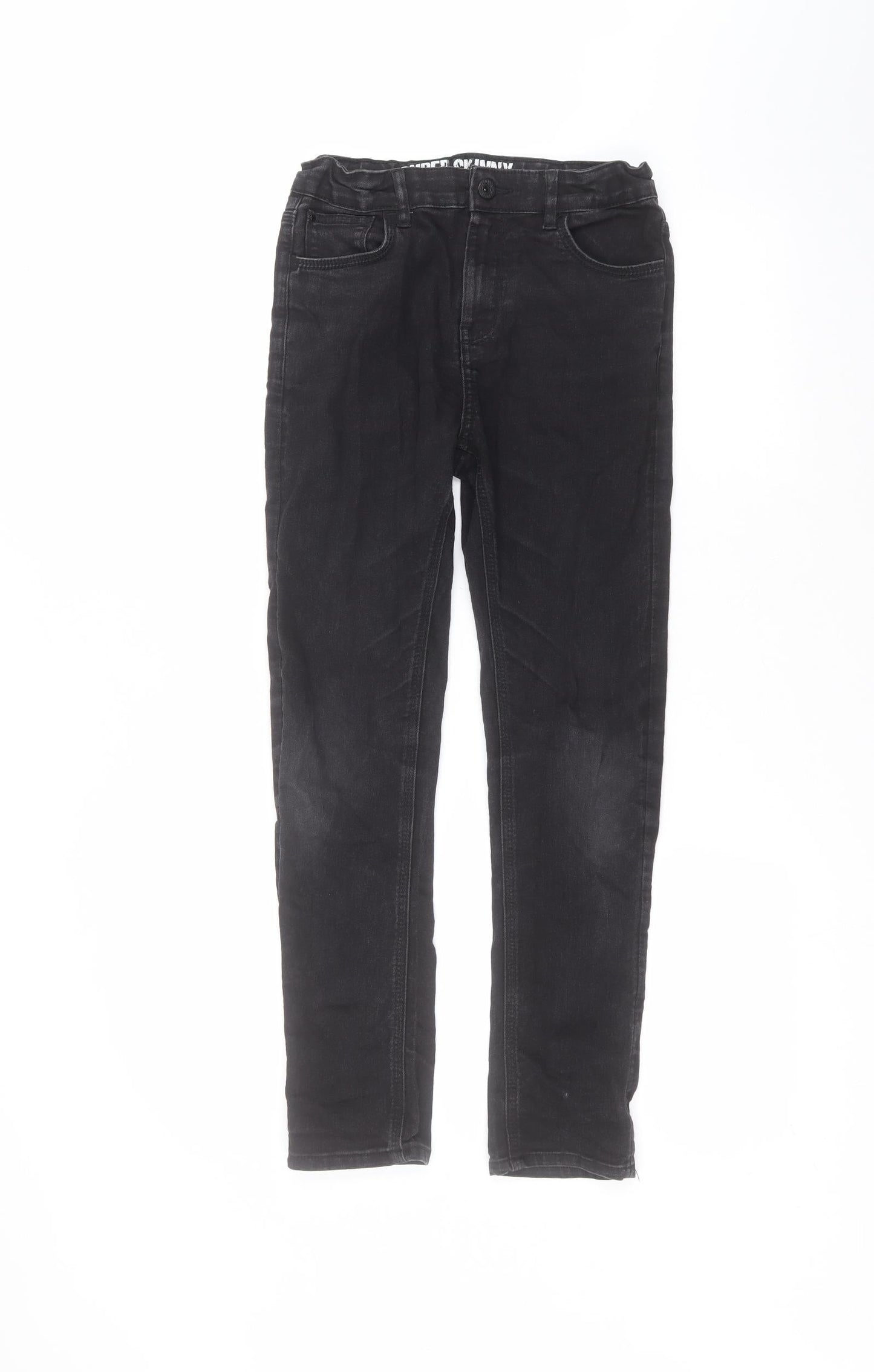 Matalan Girls Black  Cotton Skinny Jeans Size 12 Years  Regular