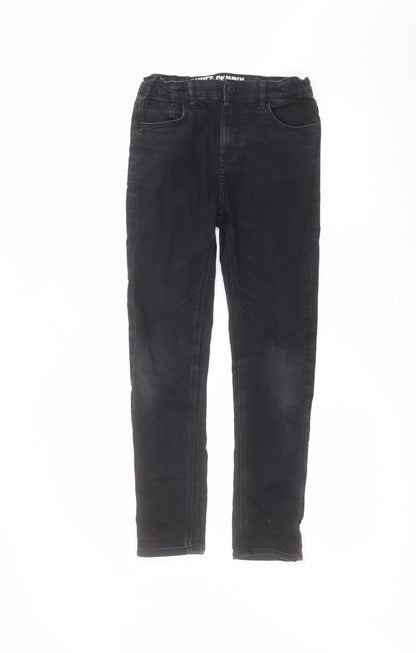 Matalan Girls Black  Cotton Skinny Jeans Size 12 Years  Regular
