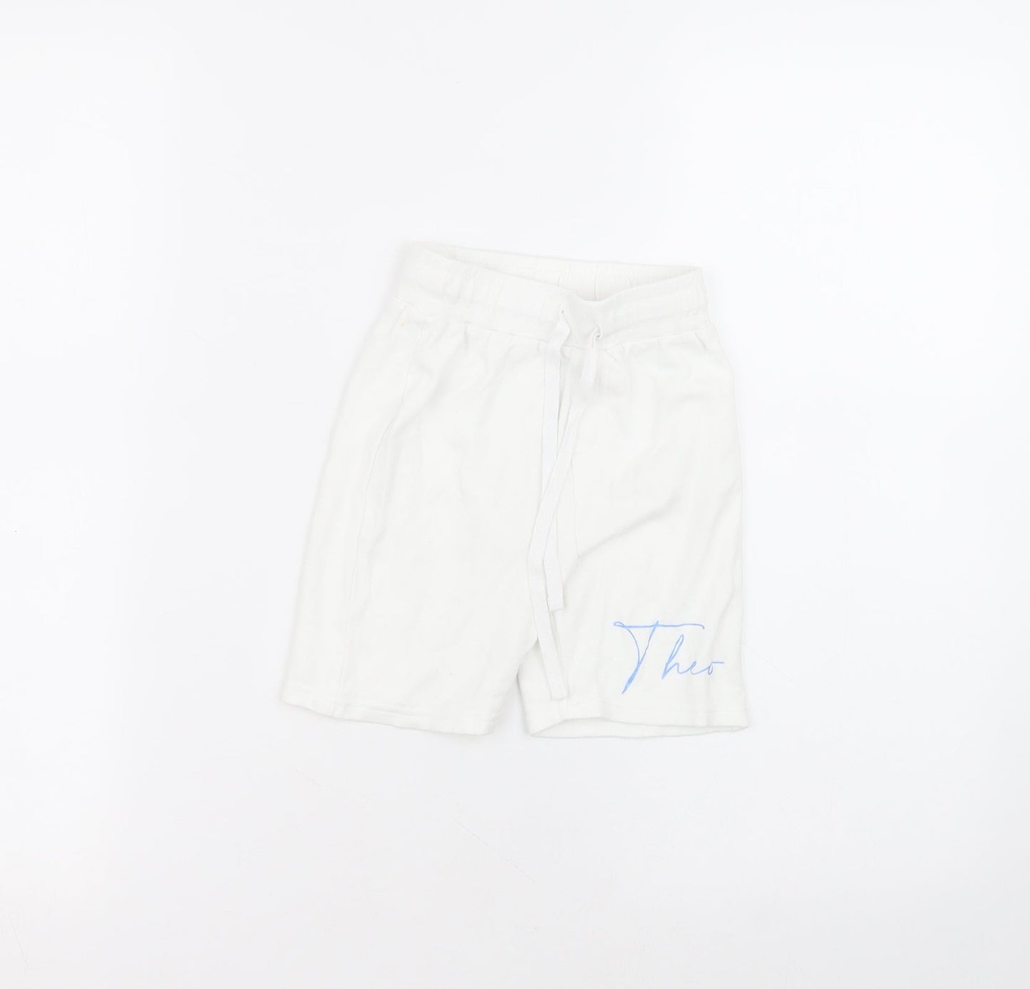 Preworn Boys White  Cotton Sweat Shorts Size 2-3 Years  Regular