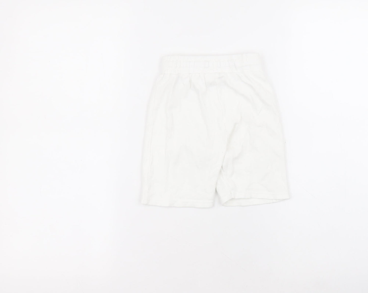 Preworn Boys White  Cotton Sweat Shorts Size 2-3 Years  Regular