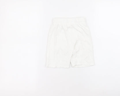Preworn Boys White  Cotton Sweat Shorts Size 2-3 Years  Regular