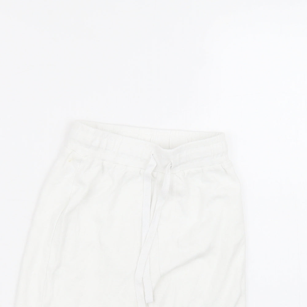 Preworn Boys White  Cotton Sweat Shorts Size 2-3 Years  Regular