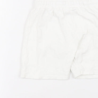 Preworn Boys White  Cotton Sweat Shorts Size 2-3 Years  Regular