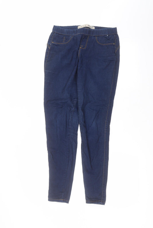 Denim & Co. Womens Blue  Cotton Skinny Jeans Size 8 L27 in Regular