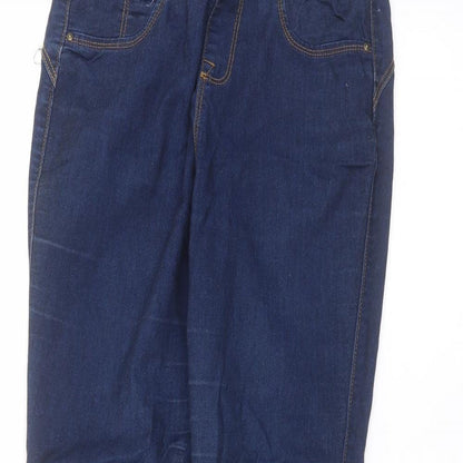 Denim & Co. Womens Blue  Cotton Skinny Jeans Size 8 L27 in Regular