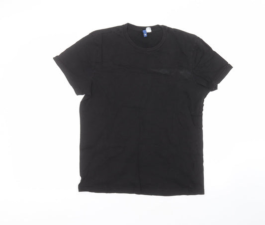 Womens UK Size M H&M Black Basic T-Shirt