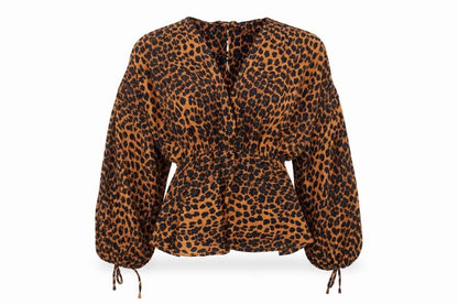 Womens UK Size 8 Boohoo Brown Basic Blouse