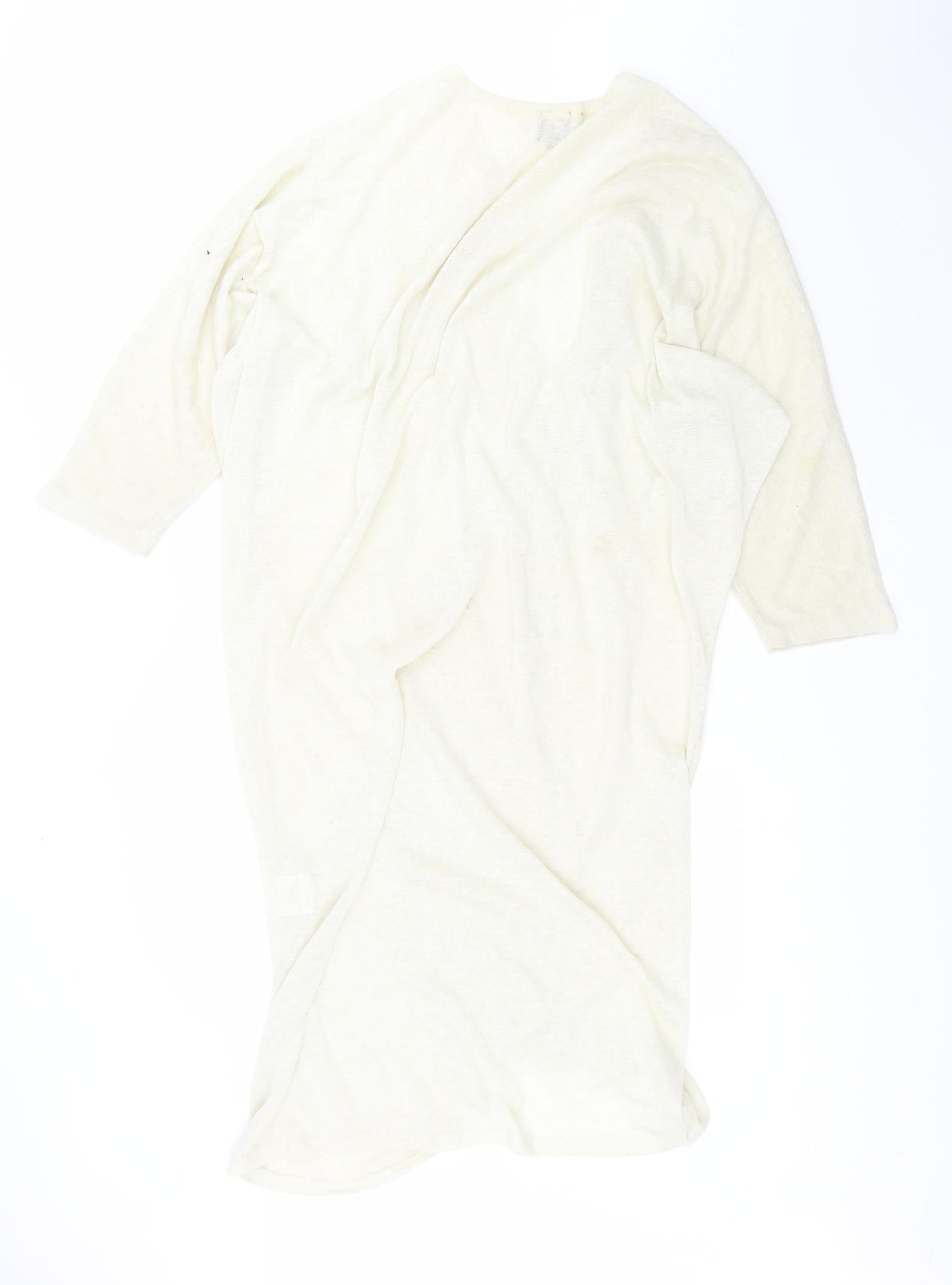 Be you Womens Yellow V-Neck  Polyester Cardigan Jumper Size XL